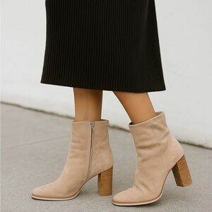 Sam Edelman Ankle Heel Boot Tan Leather Women's Size 11